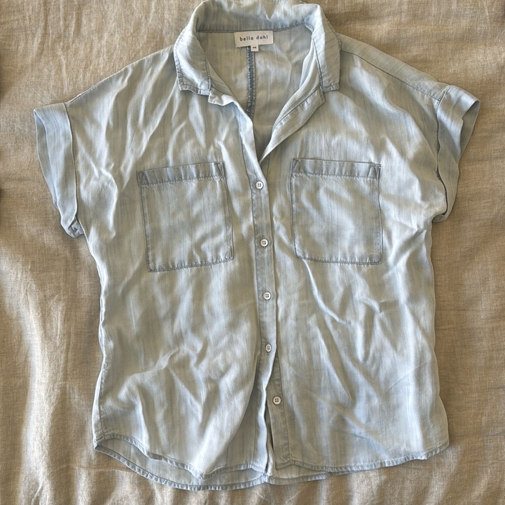 BELLA DAHL - XS Chambray Button Down - Picture 2 of 3
